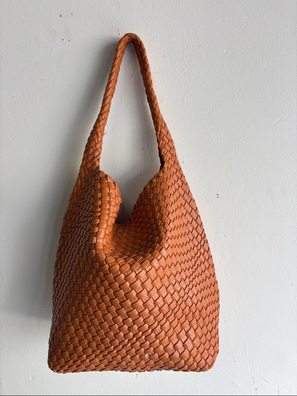 Melie Bianco Woven Hobo Shoulder Bag — Tan Brown - Picture 2 of 11